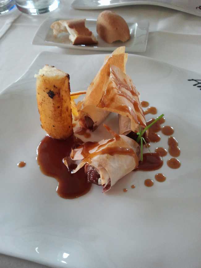 Restaurante Amita Minisolomillos crujientes.